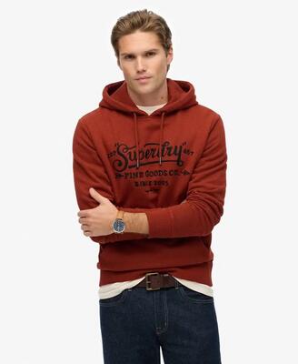 Superdry outdoor co relaxed hoodie – relaxed fit – arizona orange grit