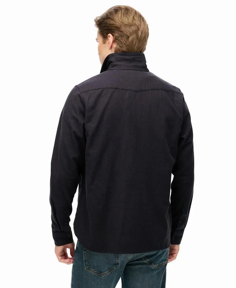 superdry Chemise The Merchant Store - Ranch en coton-lin noir 5/6