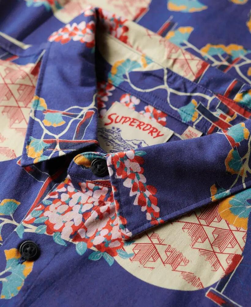 superdry Camicia Hawaiian in cotone-modal WISTERIA BLUE 5/7
