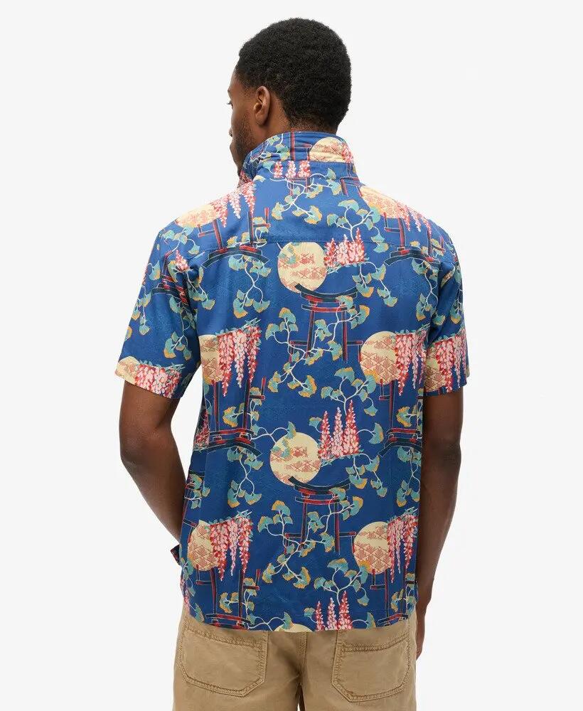 superdry Camicia Hawaiian in cotone-modal WISTERIA BLUE 4/7