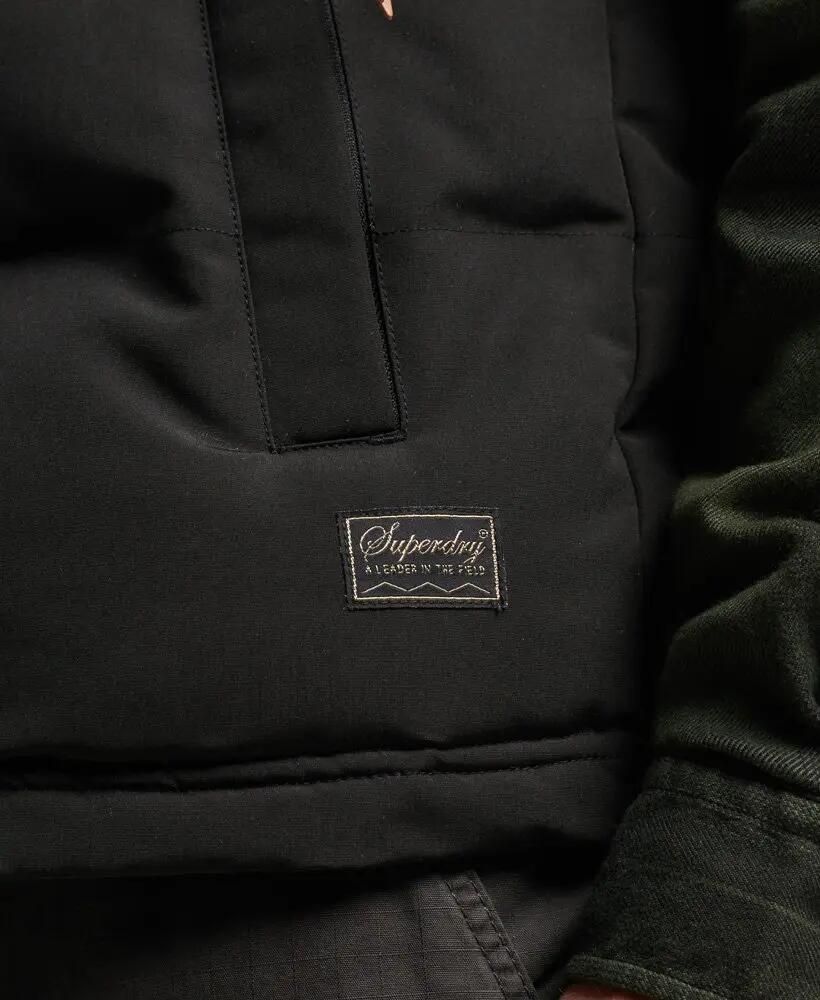superdry Everest Hooded Puffer Gilet – Preto, capuz ajustável 5/5