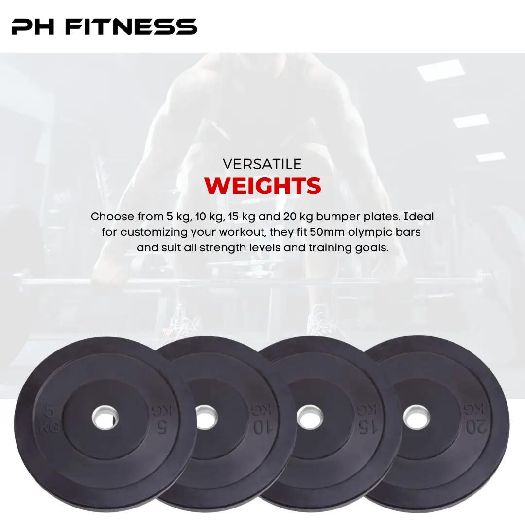 PH Fitness Bumper plate olimpici 50 mm – Coppia 3/9