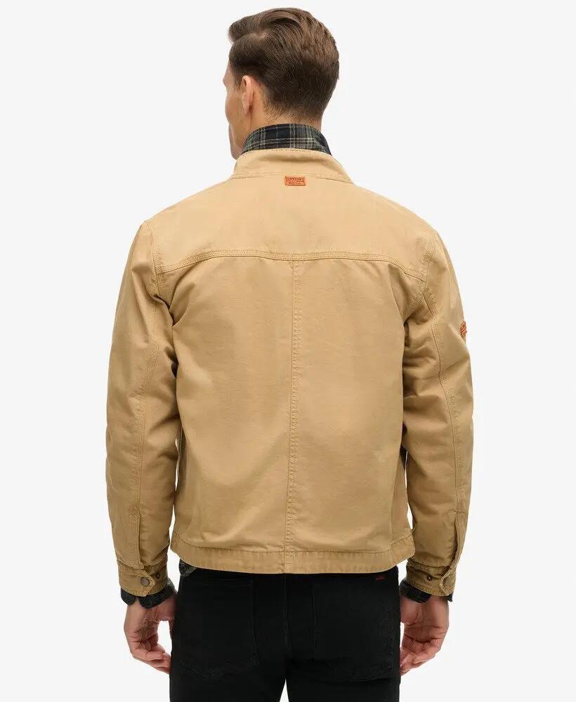 superdry Classic Harrington Jacket – 100% bawełna, Canyon Beige 4/6