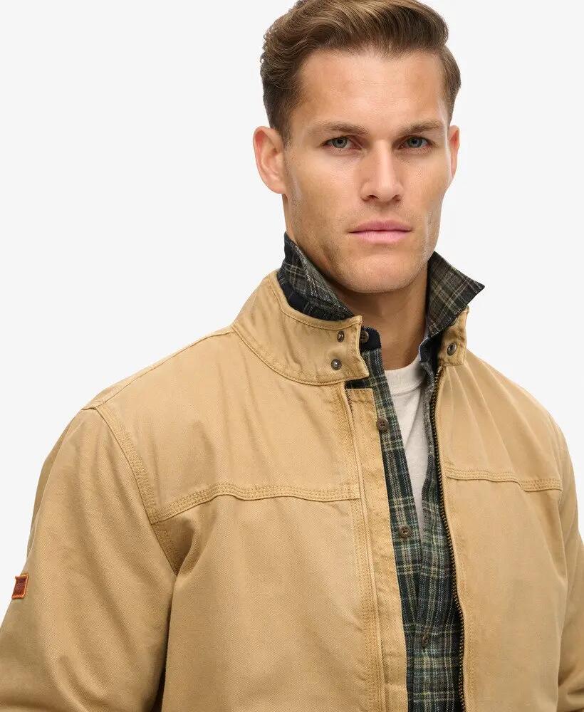 superdry Classic Harrington Jacket – 100% bawełna, Canyon Beige 3/6
