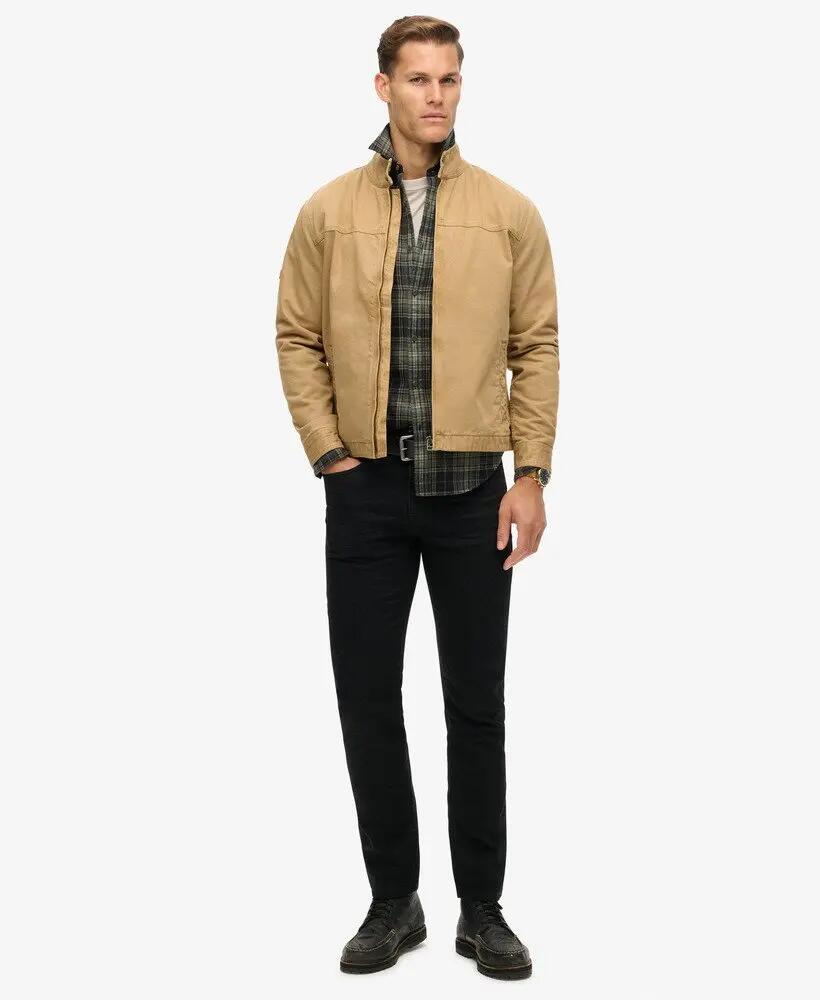 superdry Classic Harrington Jacket – 100% bawełna, Canyon Beige 2/6