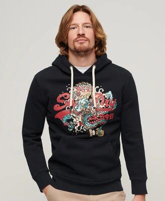 Superdry tokyo vintage logo hoodie – vintage logo hoodie