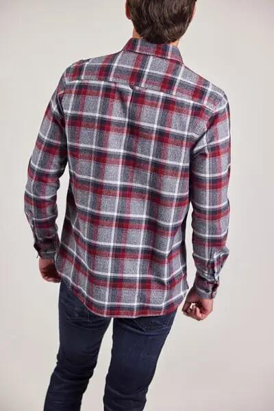 sebago Chemise Twisted Yarn Checked en coton mélangé 5/5