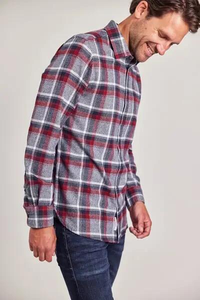 sebago Chemise Twisted Yarn Checked en coton mélangé 4/5