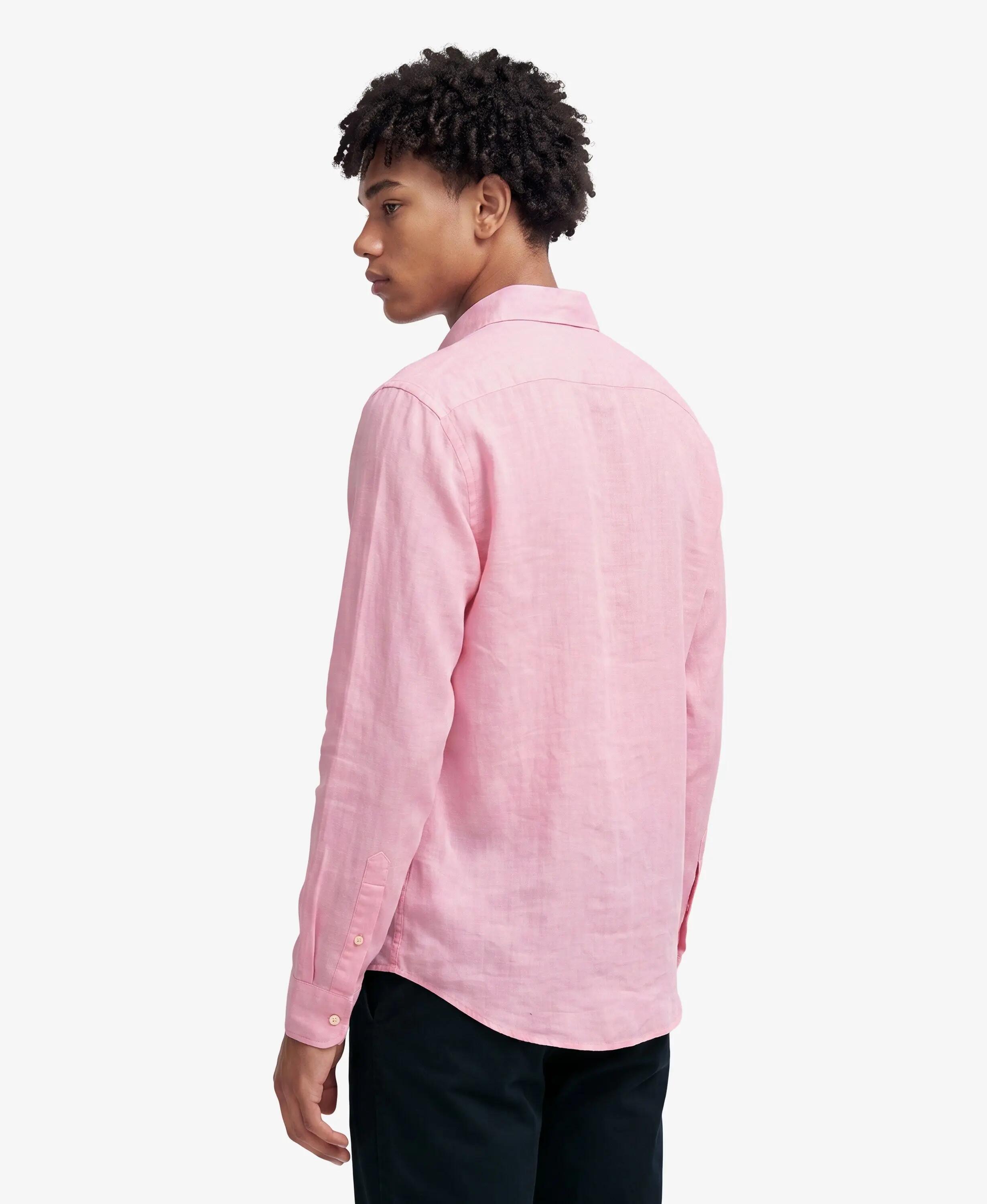 superdry Camicia Riviera manica lunga in lino — Vestibilità relaxed, City Pink 5/5