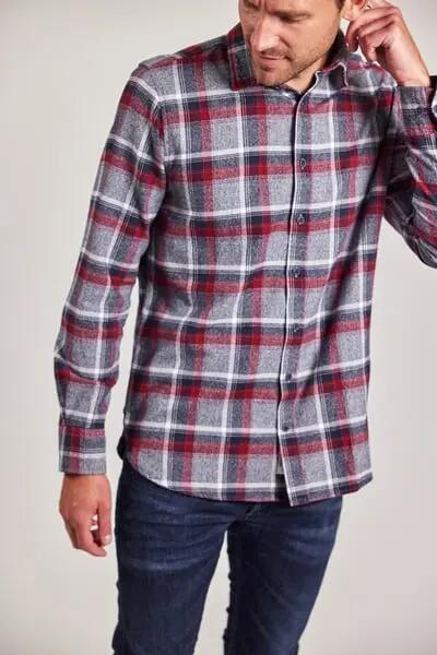 sebago Chemise Twisted Yarn Checked en coton mélangé 3/5