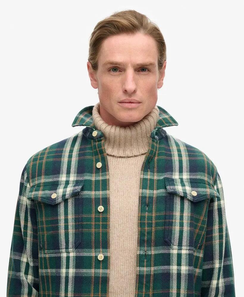 superdry Camicia Merchant Heavy Checked in cotone biologico 4/7