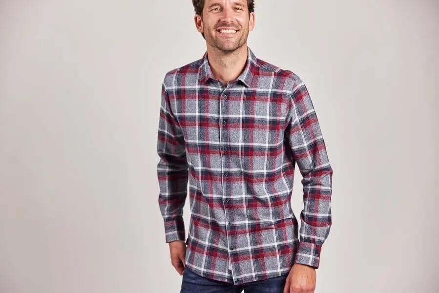 sebago Chemise Twisted Yarn Checked en coton mélangé 2/5