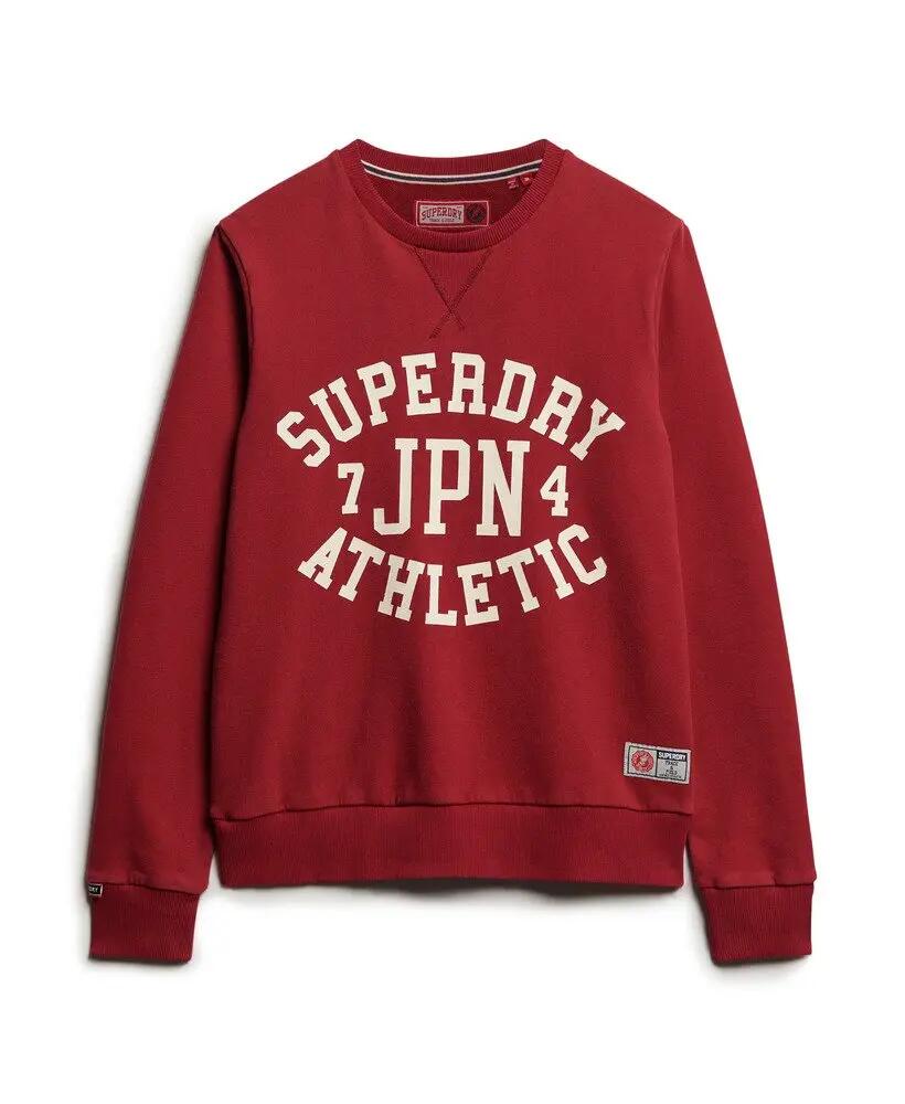 superdry Sweatshirt Athletic Printed 100% algodão - Bordeaux Red 7/7