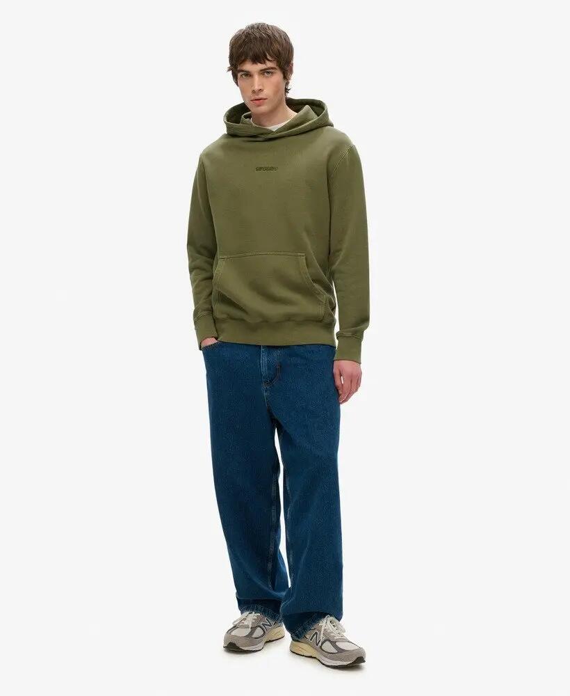 superdry Micro Logo Hoodie – felpa con cappuccio Olive Night Green 3/4