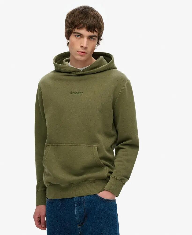 superdry Micro Logo Hoodie – felpa con cappuccio Olive Night Green 2/4