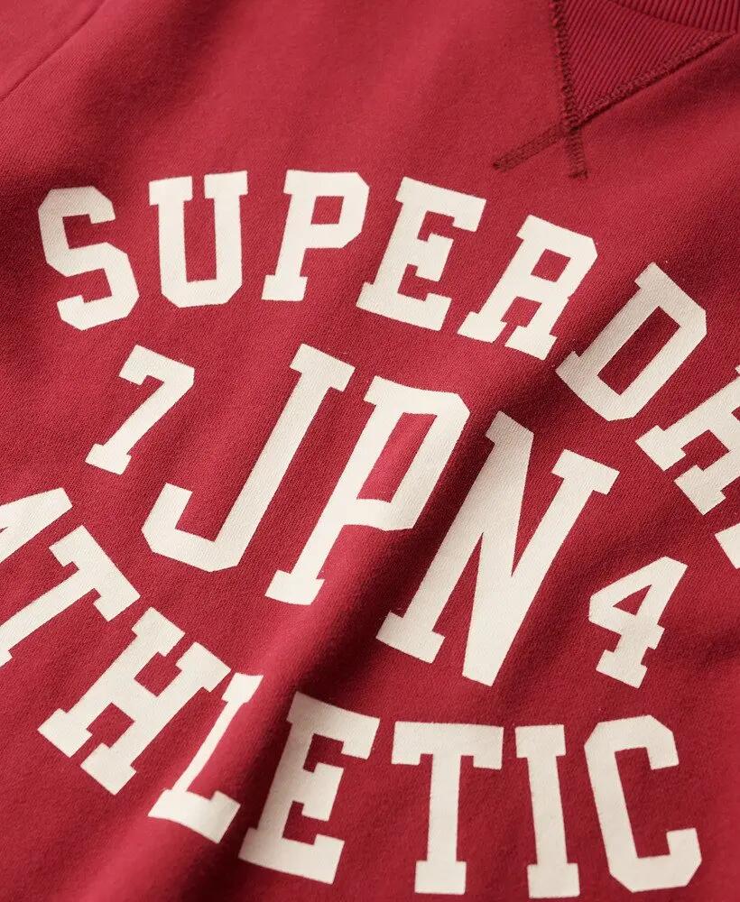 superdry Sweatshirt Athletic Printed 100% algodão - Bordeaux Red 5/7