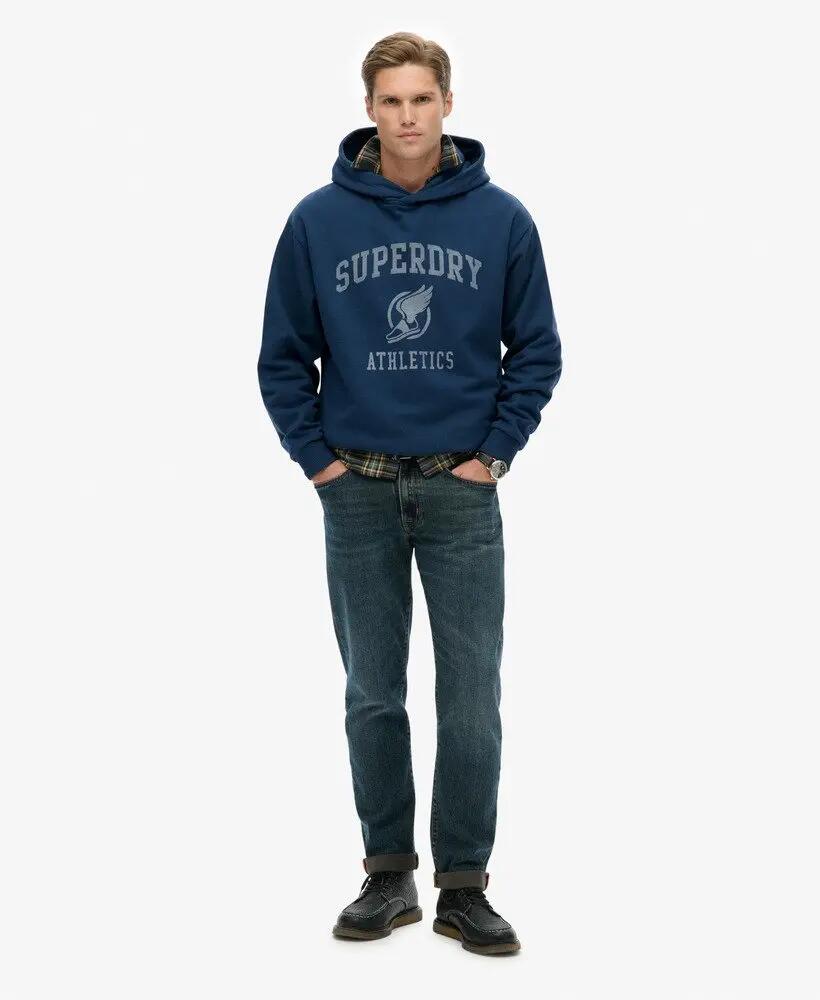 superdry Vintage Athletics Oversized Hoodie – Corte boxy, forro ligeiramente 3/5