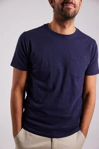 sebago Slub Pocket Tee – NAVY, taille XXXL 3/4