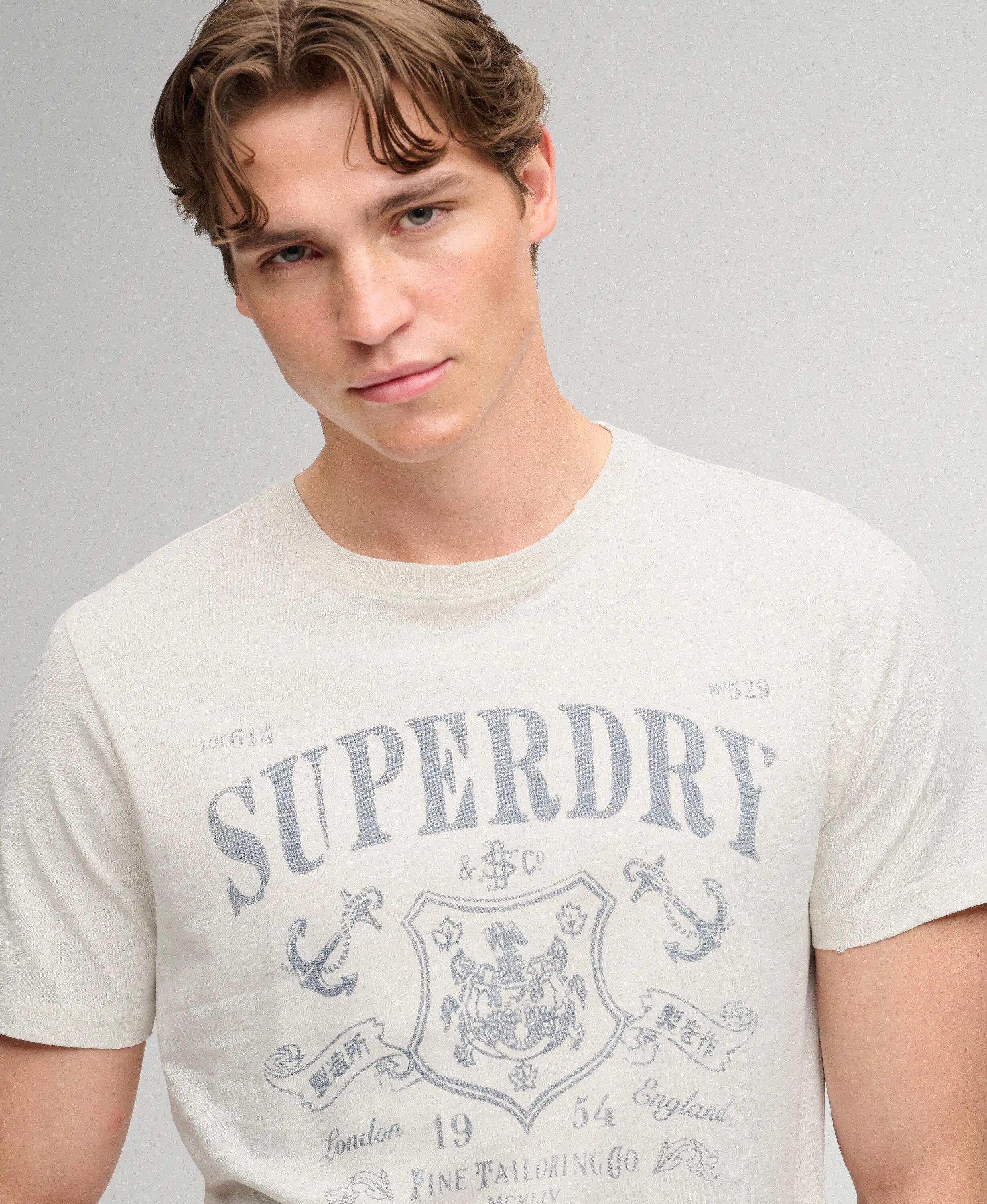 superdry Mercantile T-Shirt – 100% algodão biológico, corte relaxed 4/6