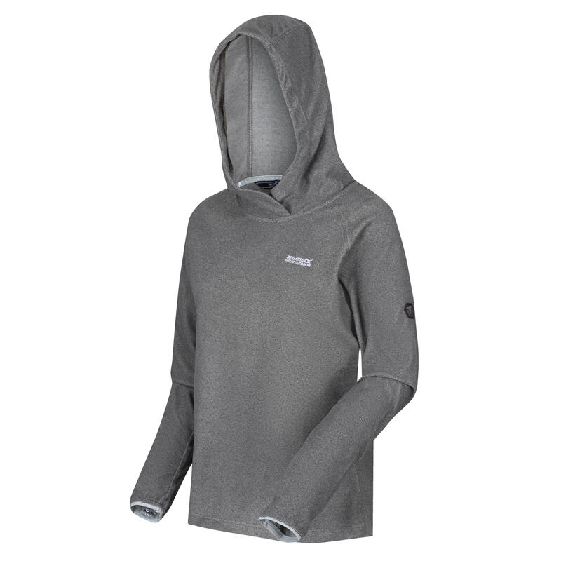 Dames Montes Lichtgewicht Hoodie (Licht staal/zwart)