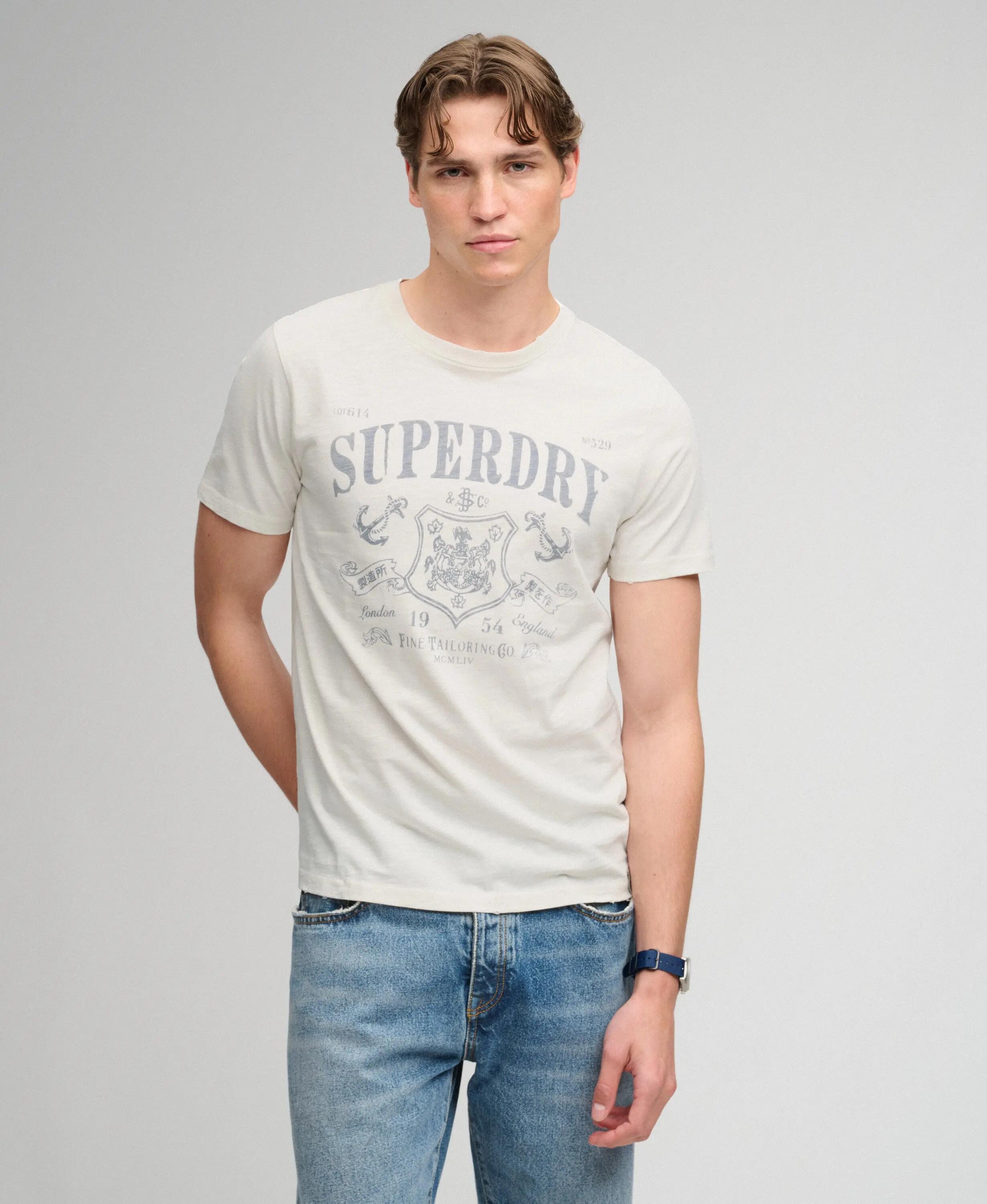 superdry Mercantile T-Shirt – 100% algodão biológico, corte relaxed 2/6