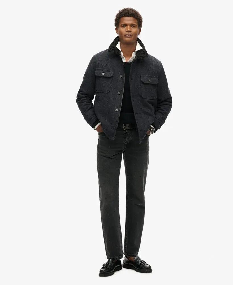 superdry Merchant Wool Chore Jacket casaco de lã 2/7