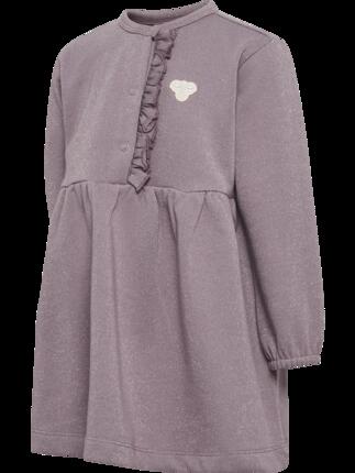 hummel Robe manches longues hmlMINI REG GLITTER — coton bio et fibre métallisée