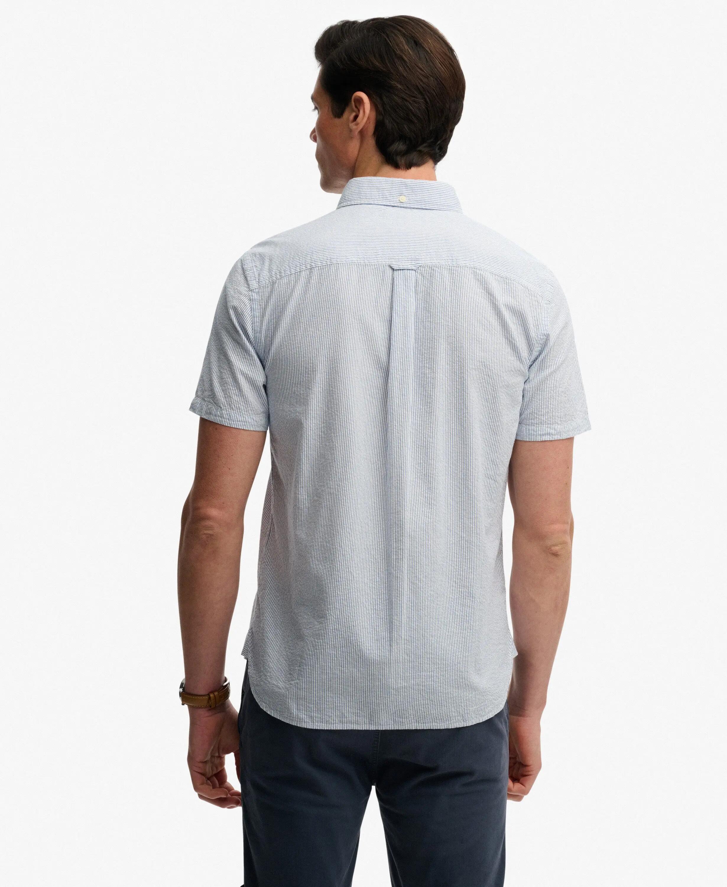 superdry Classic Seersucker korte mouw overhemd – 100% biologisch katoen 5/5