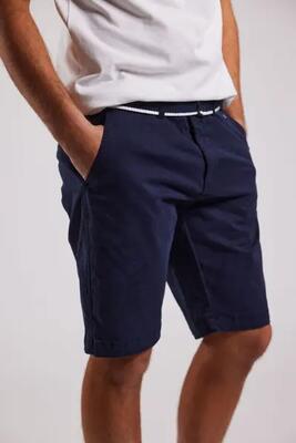 Sebago dks belted bermuda shorts - stretch chino bermuda navy