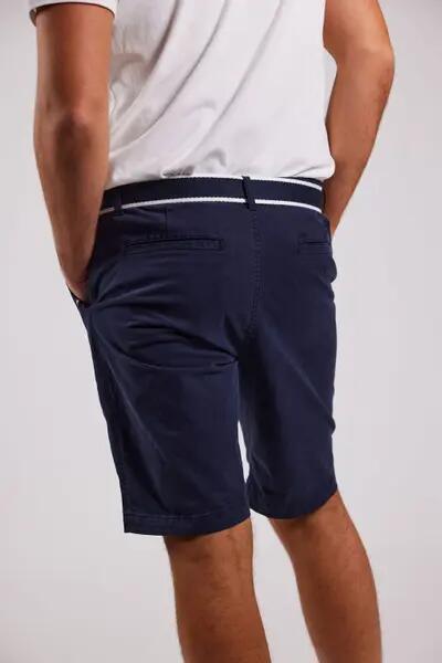 sebago DKS Belted Bermuda Shorts - Stretch chino bermuda NAVY 3/3