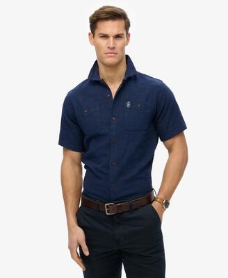 Superdry korte mouw textuur overhemd the merchant store
