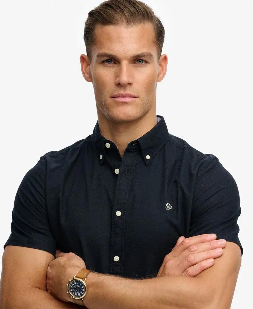 superdry Preppy Oxford korte mouw overhemd van biologisch katoen 4/5
