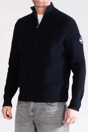 sebago Hugo Zip Cardigan NAVY — Cardigan zippé pour homme taille XXXL