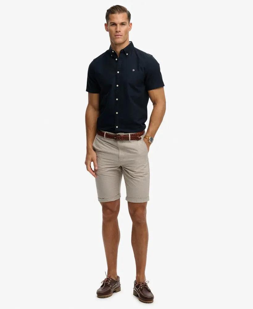 superdry Preppy Oxford korte mouw overhemd van biologisch katoen 3/5