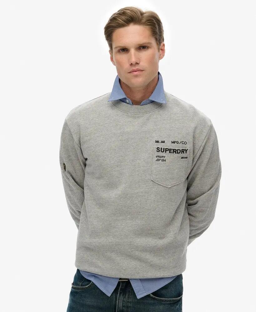 superdry Utility Loose Sweatshirt in cotone biologico – vestibilità loose 2/5