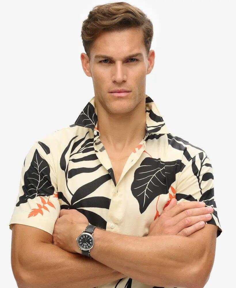 superdry Camisa Hawaiian em mistura algodão-modal — Off White 3/7