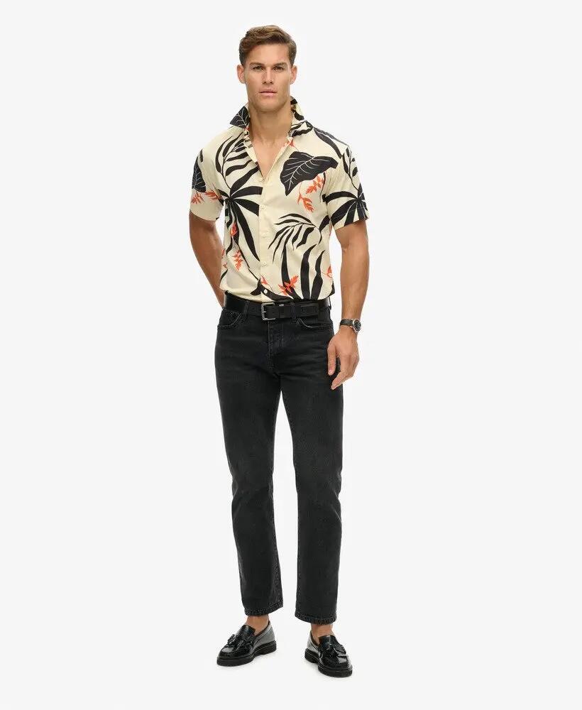 superdry Camisa Hawaiian em mistura algodão-modal — Off White 2/7