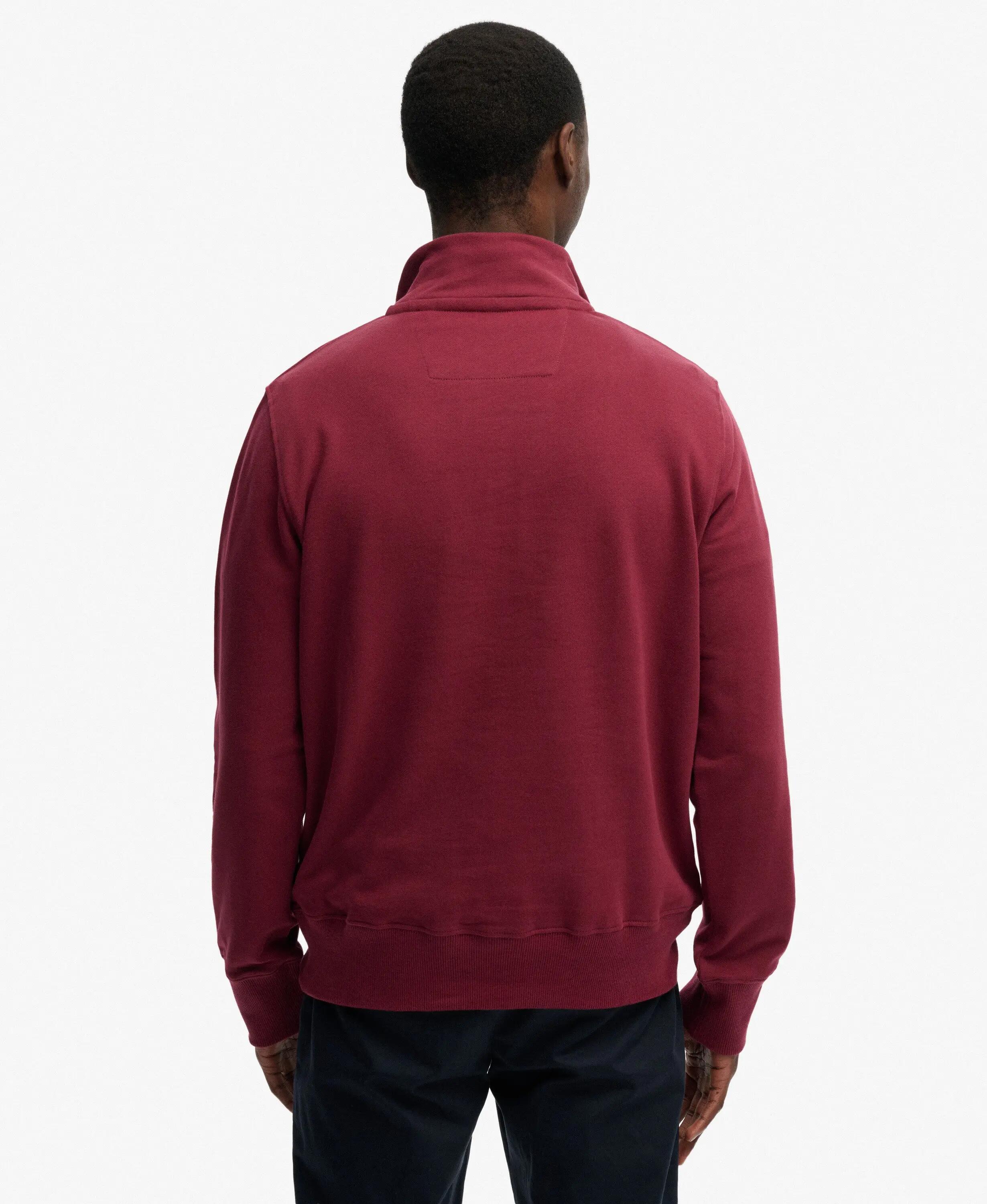 superdry Jersey Preppy Half Zip 100% Algodón Orgánico – Port Red 5/5