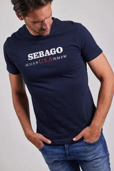 sebago Authentic Logo Tee - T-shirt NAVY 2/2