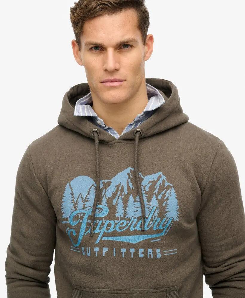 superdry Sudadera con capucha Outfitters en mezcla de algodón – VINTAGE BLACK 3/6