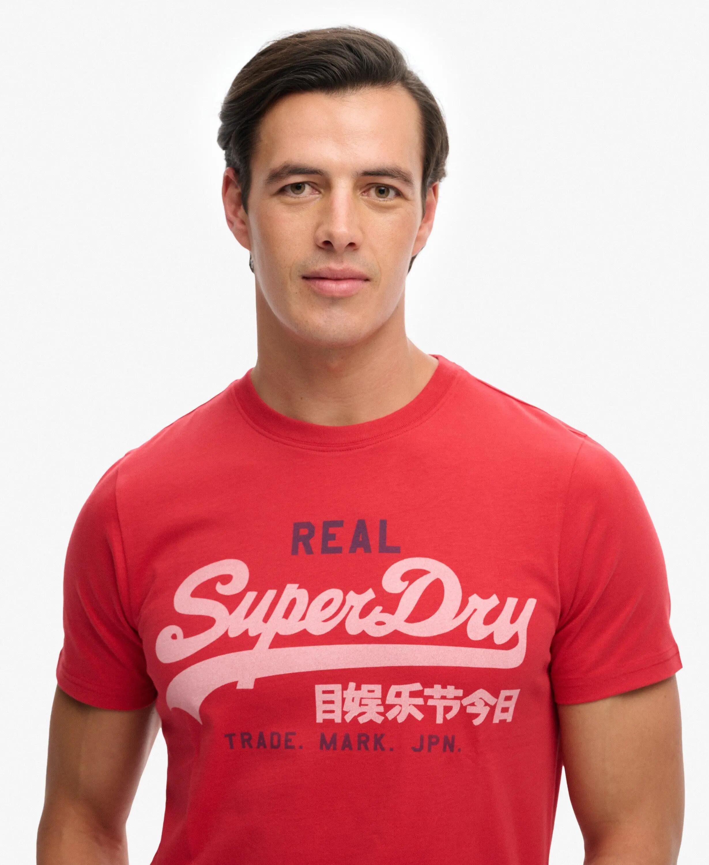 superdry T‑shirt Vintage Logo Classic in cotone biologico - Base Red 4/5