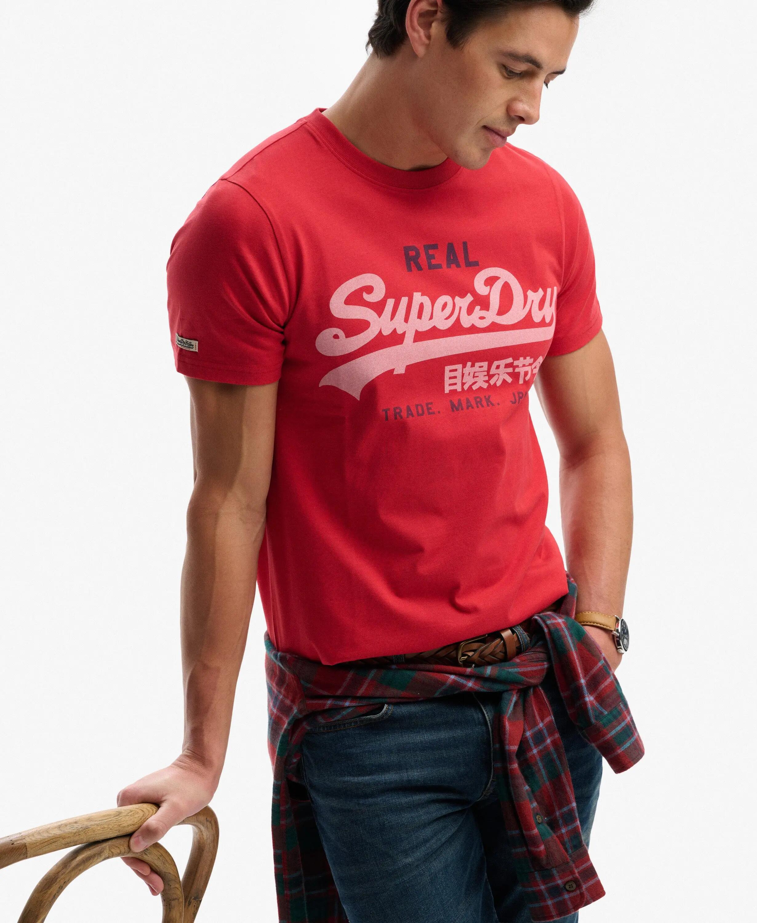 superdry T‑shirt Vintage Logo Classic in cotone biologico - Base Red 2/5