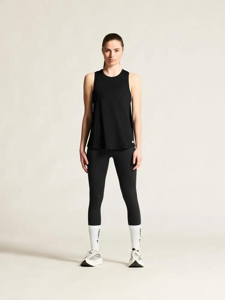 craft Collective Singlet W – schwarzes Sporttop aus recyceltem Polyester 3/7