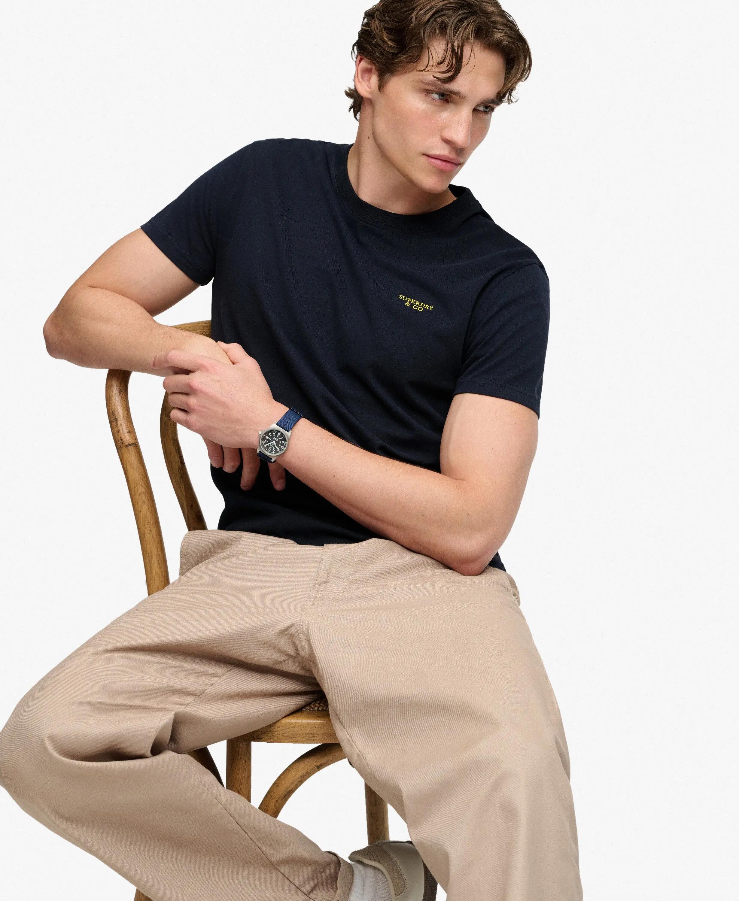superdry Essential Stacked Logo T‑Shirt bestickt aus Bio‑Baumwolle 2/7