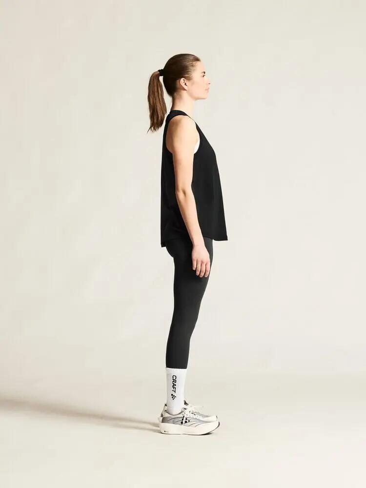craft Collective Singlet W – schwarzes Sporttop aus recyceltem Polyester 2/7