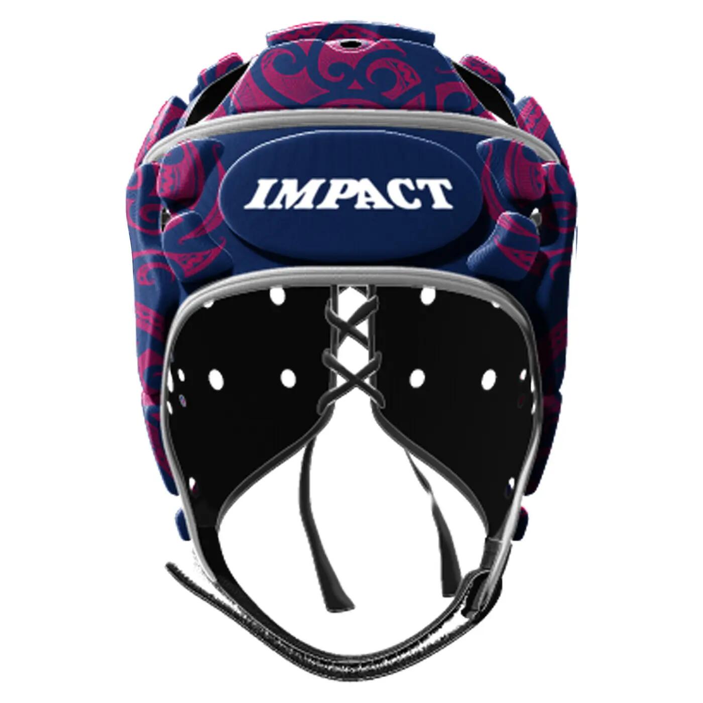 Casco da rugby Impact V2 Tribal blu navy e rosa 3/3
