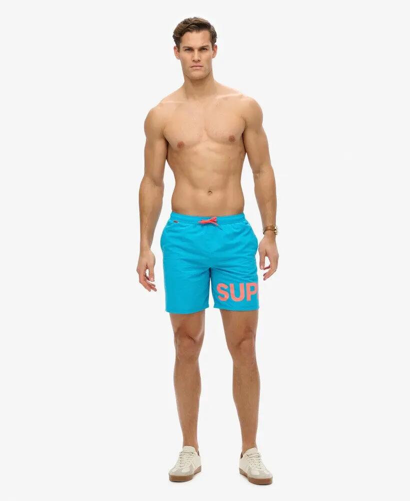 superdry Calções de banho 17 polegadas em poliéster reciclado – Hawaii Blue 4/7