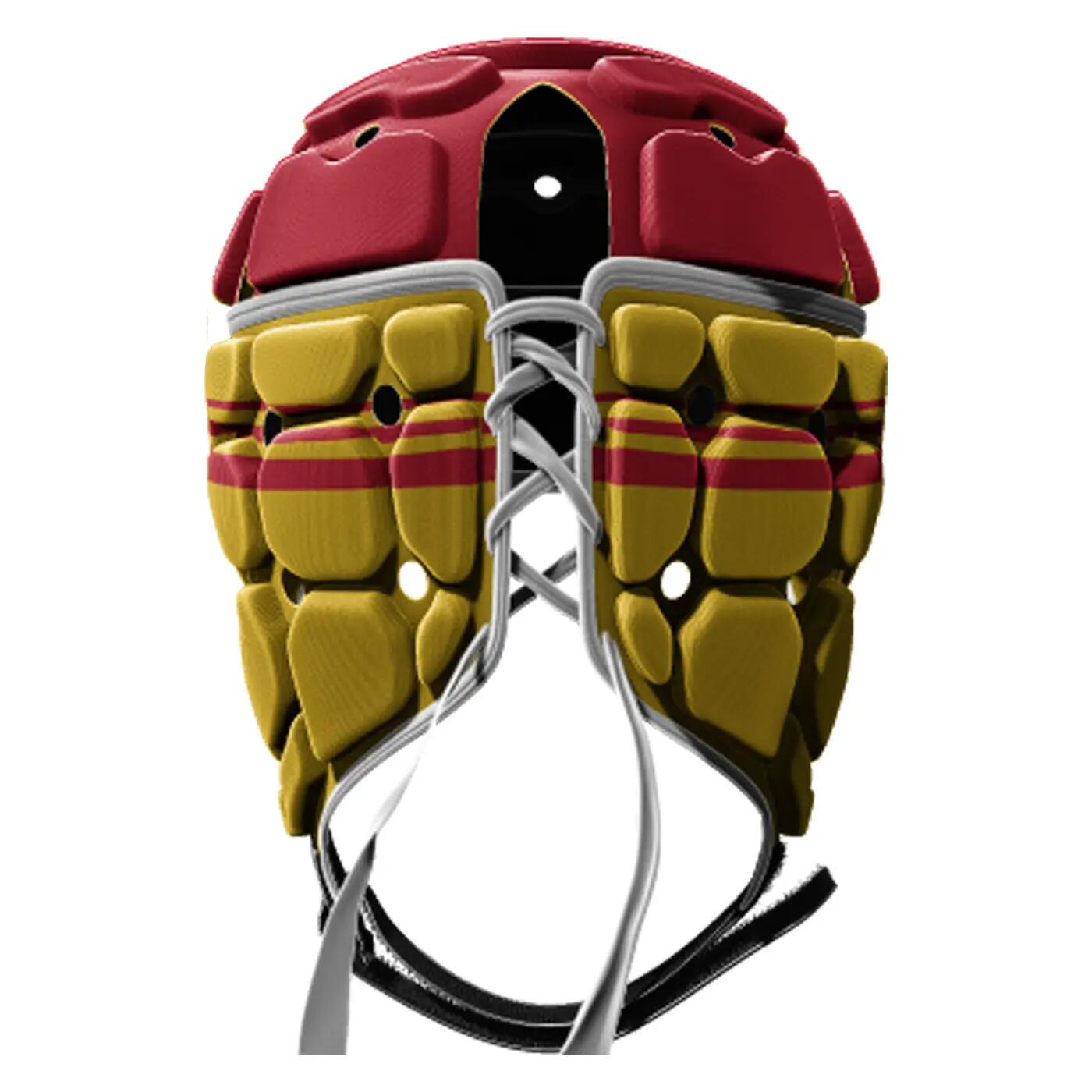 Casco da rugby Impact V2 Brumby giallo e rosso 2/3