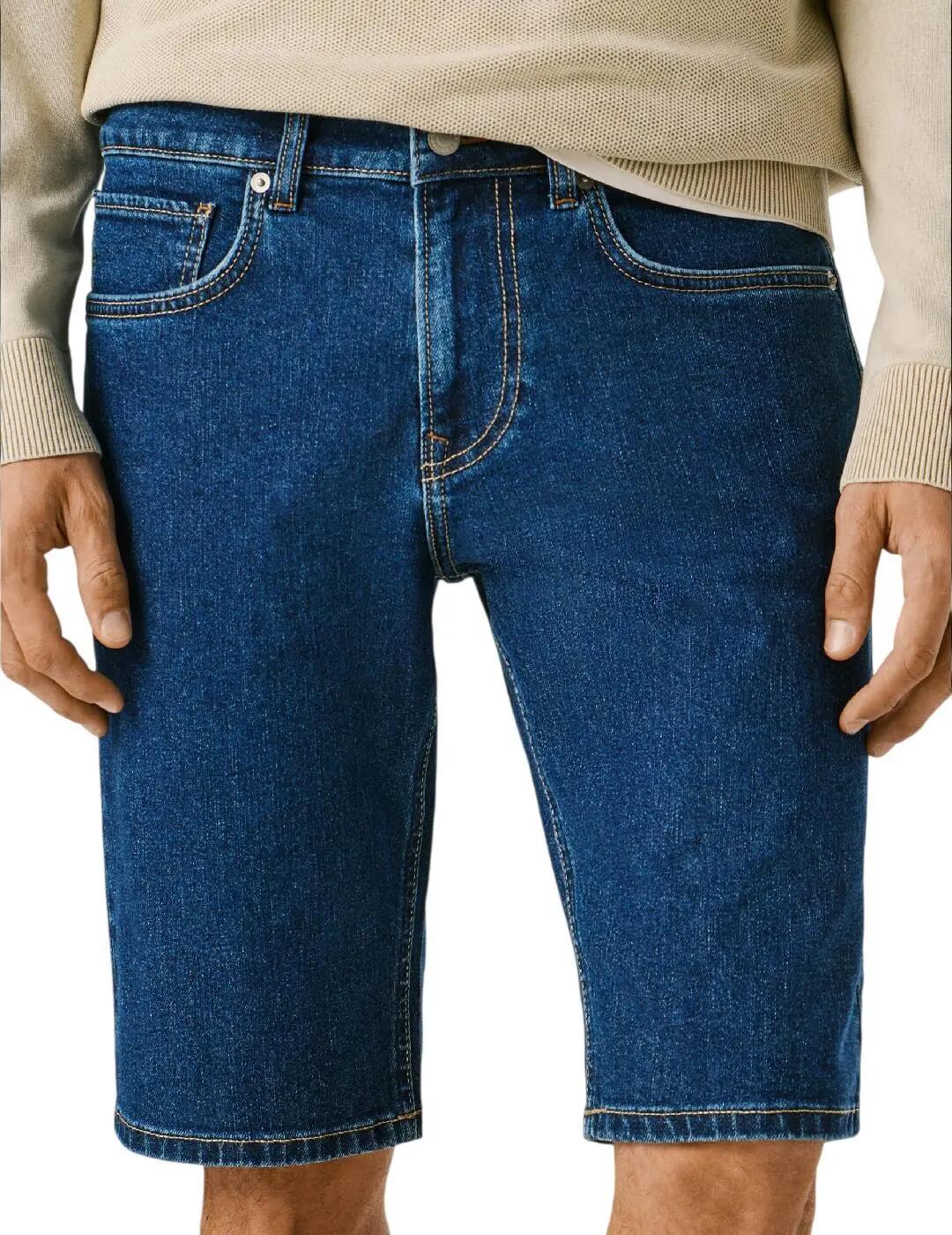 Pantaloni corti da uomo Pepe jeans Straight short cash Blu. 5/7