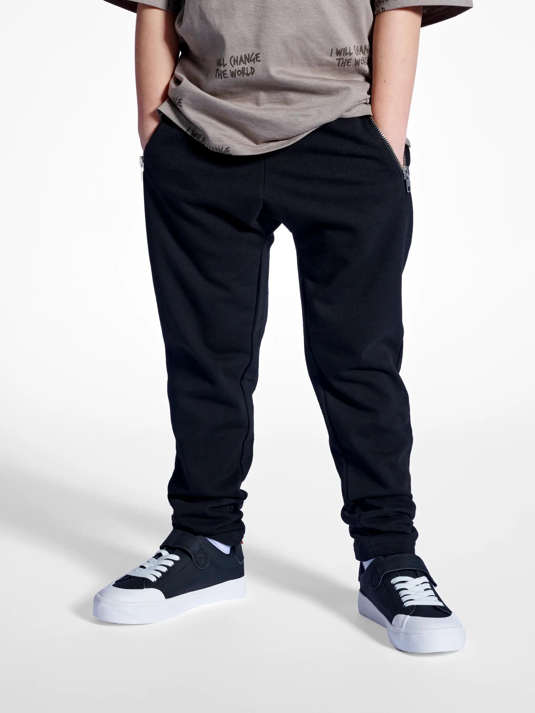 hummel stmANTON PANTS - Pantaloni jogging in cotone bio, neri 4/5